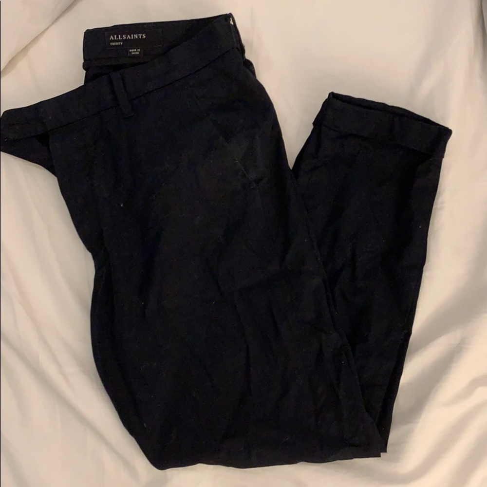 AllSaints 7/8 black men’s chinos